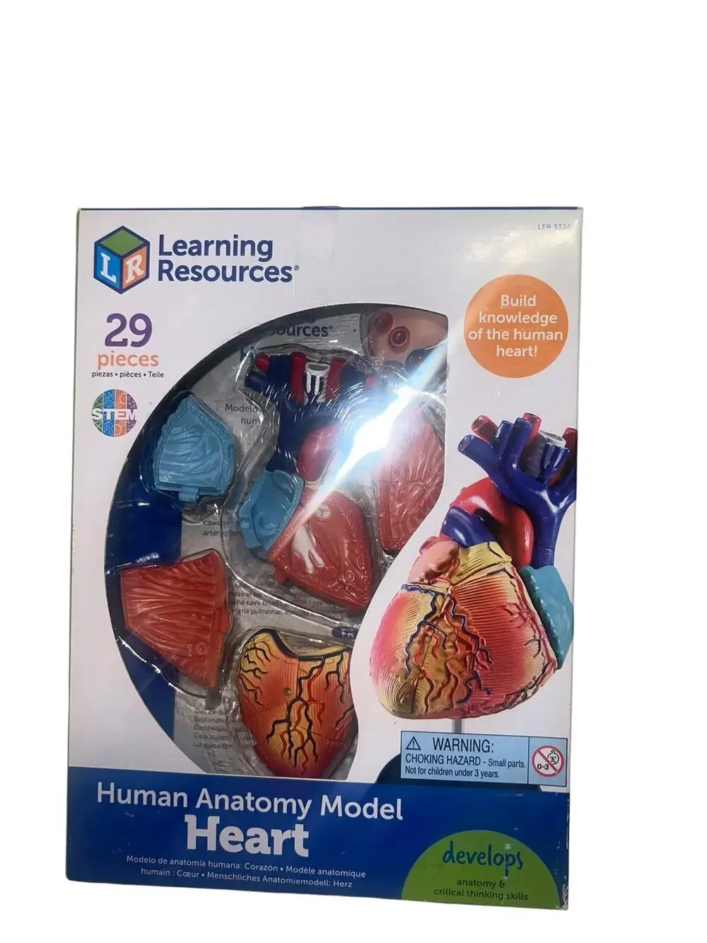 HUMAN HEART MODEL by Learning Resources Anatomy Cardiac 29 pieces STEM